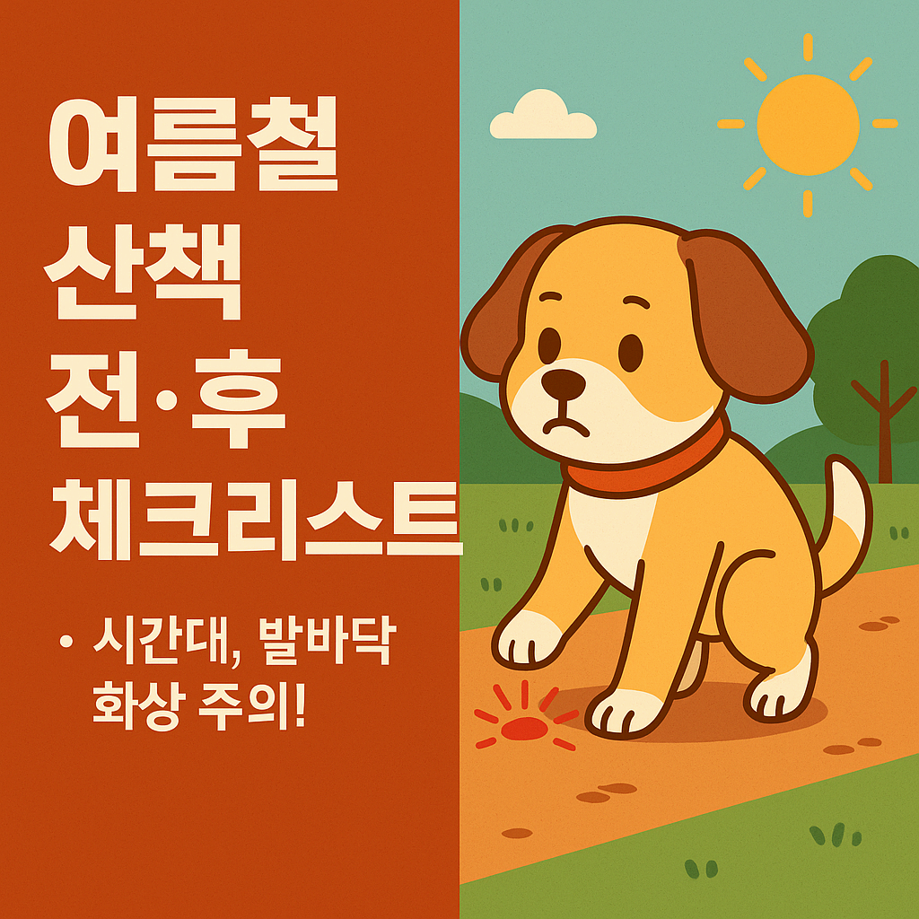 여름철 반려동물 산책 체크리스트