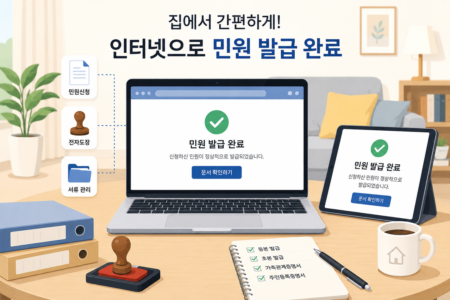 집에서간편하게민원발급완료