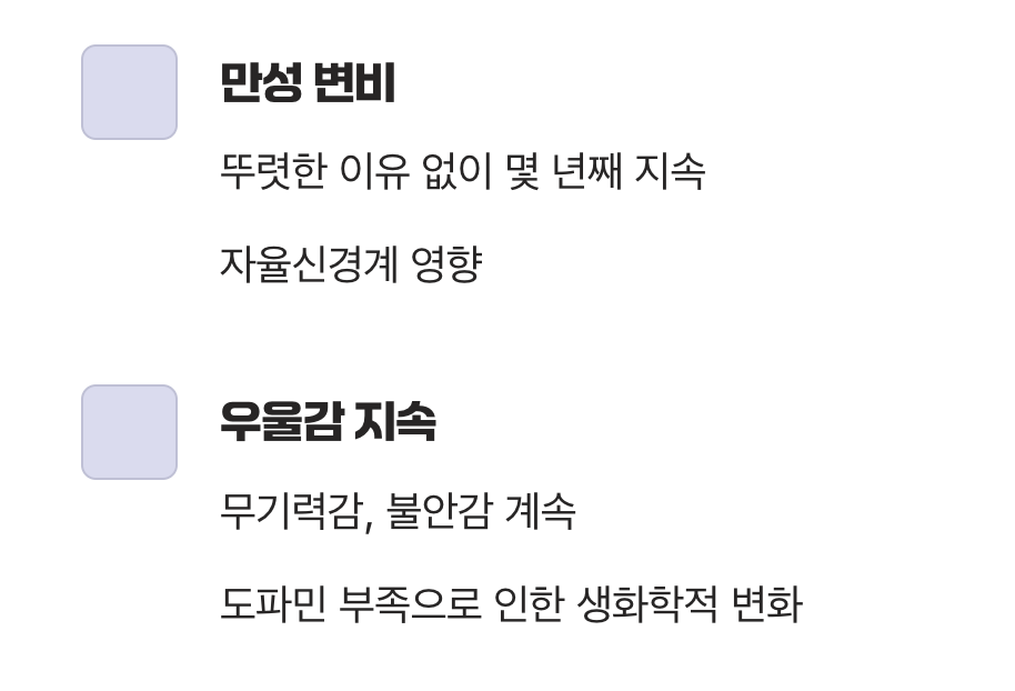 말 못 할 고민, '변비'와 '우울감'