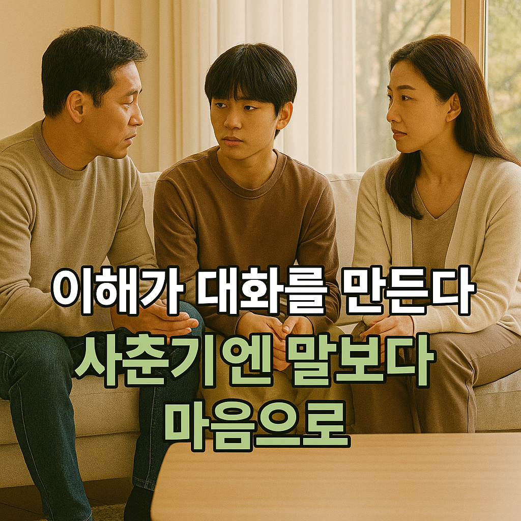 사춘기 자녀와 마음으로 소통하는 대화의 순간