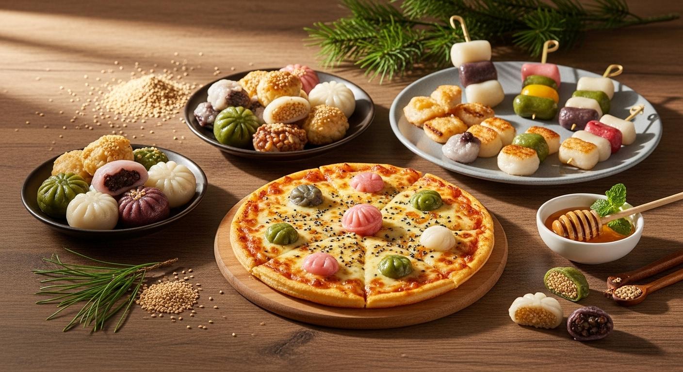 송편활용요리 간단간식 송편피자