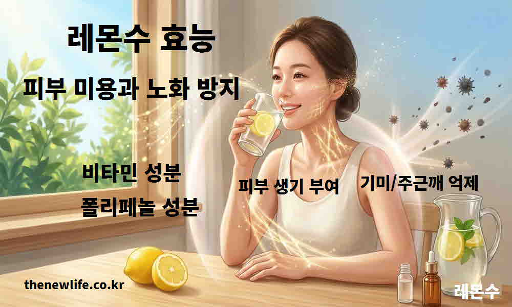 레몬수 효능 피부 미용 노화 방지