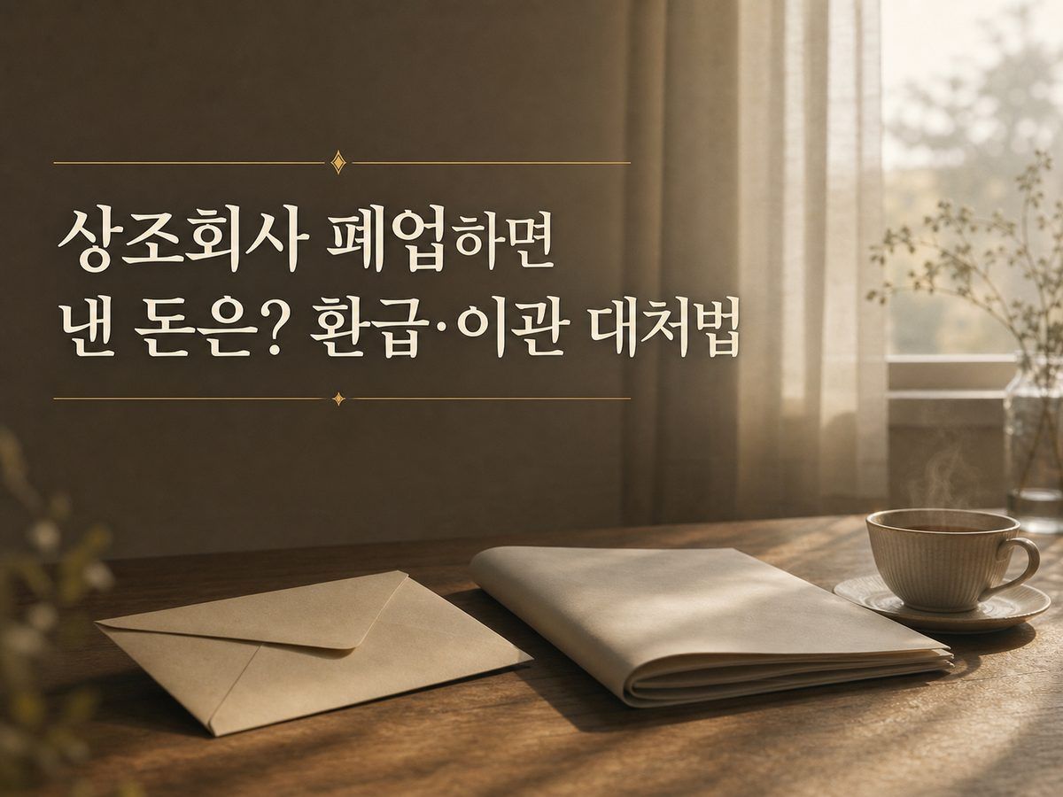 상조회사 폐업하면 낸 돈은? 환급&middot;이관 대처법