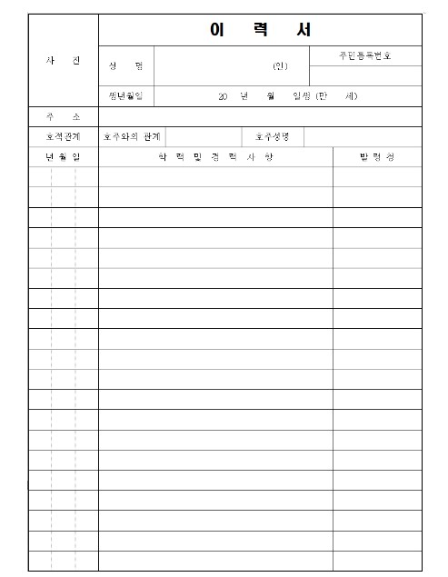 워크넷-이력서-작성방법-무료다운-사람인