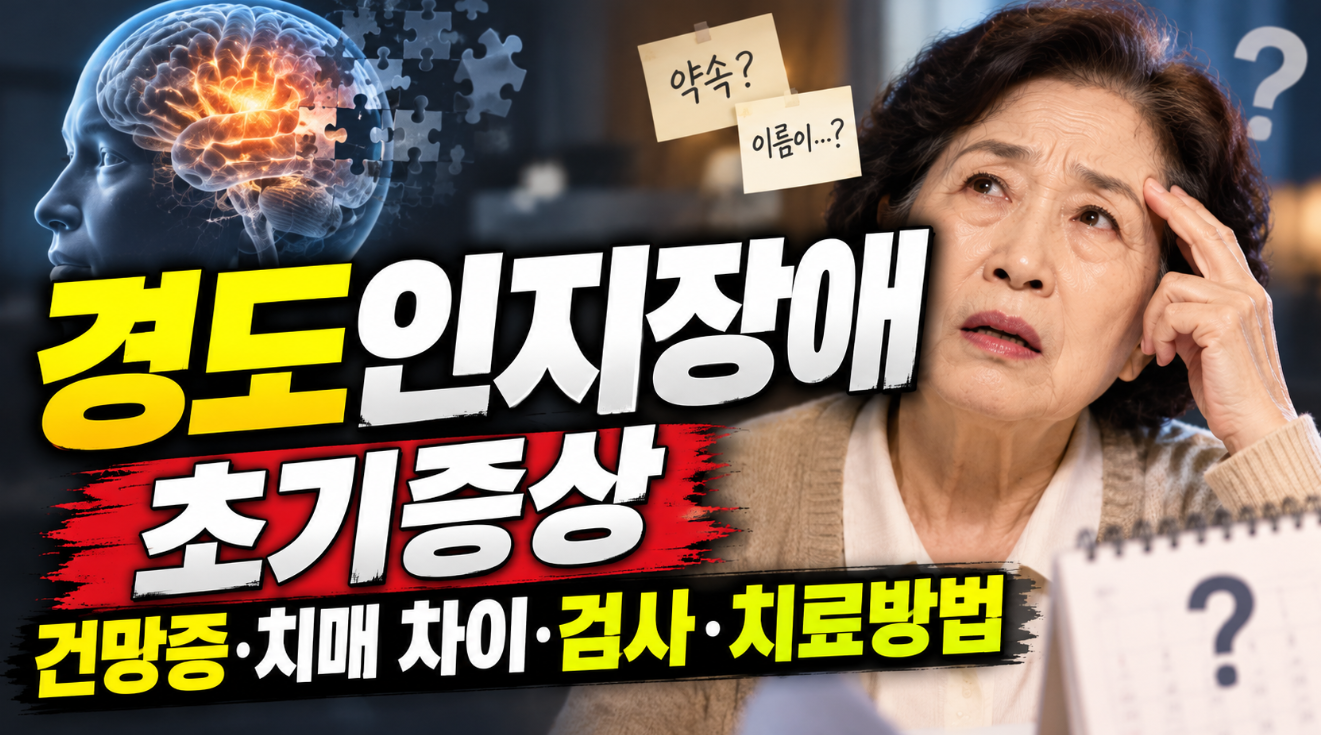 경도인지장애 초기증상｜건망증&middot;치매 차이&middot;검사&middot;치료방법