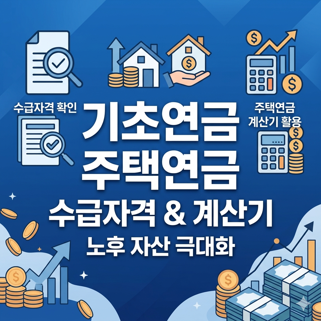 기초연금 수급자격 확인하고 주택연금 수령액 계산기 활용하여 노후 자산 극대화하는 법