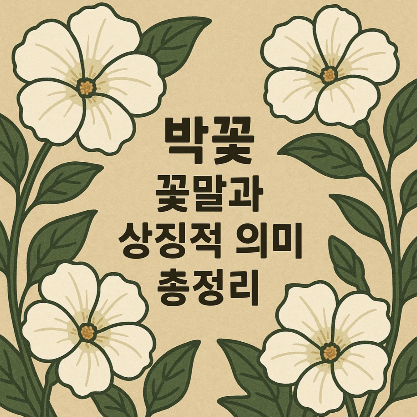 박꽃 꽃말과 상징적 의미 총정리