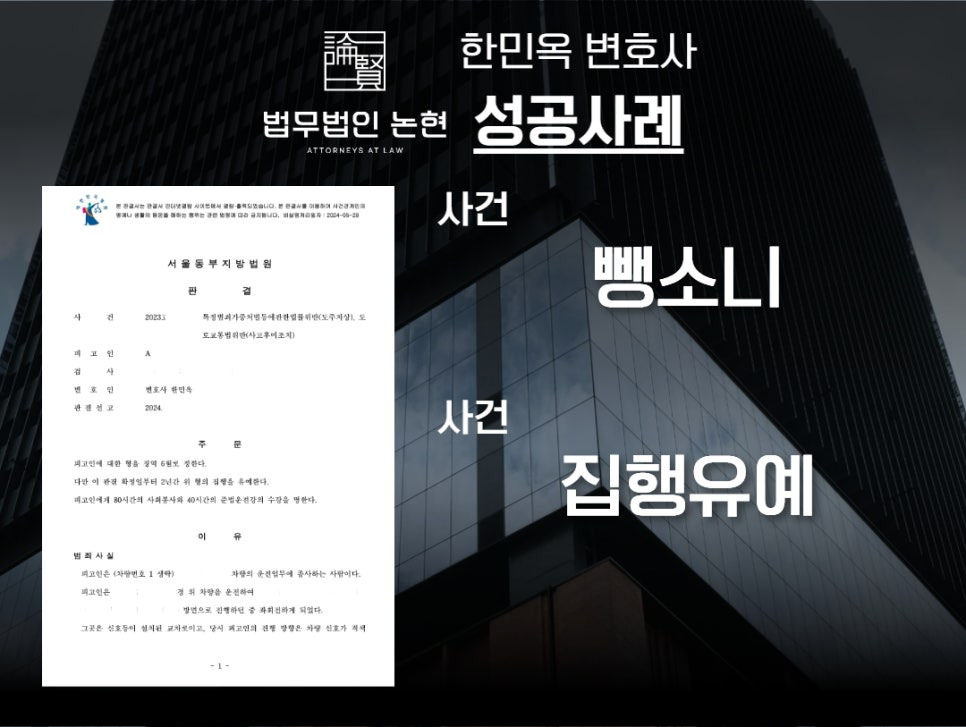 뺑소니집행유예