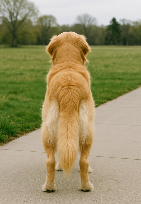 레트리버의 뒷모습 이미지