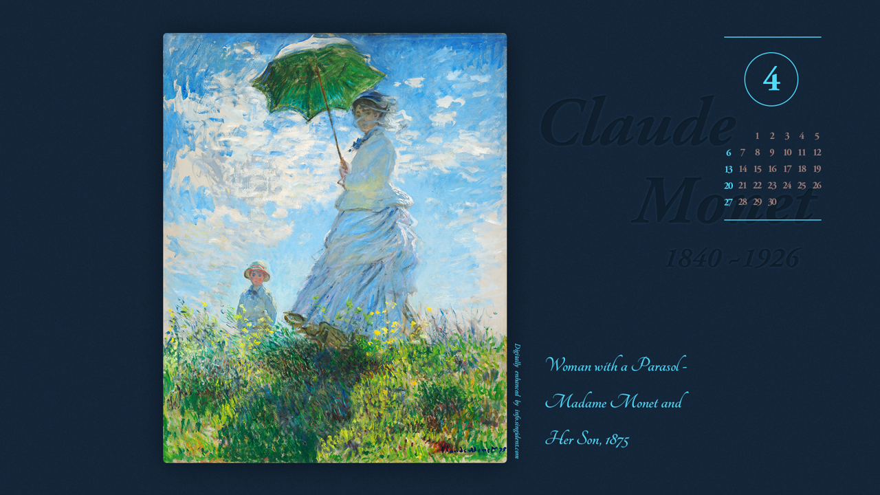 06 파라솔을 든 여인 A - 2025년4월 노트북배경화면