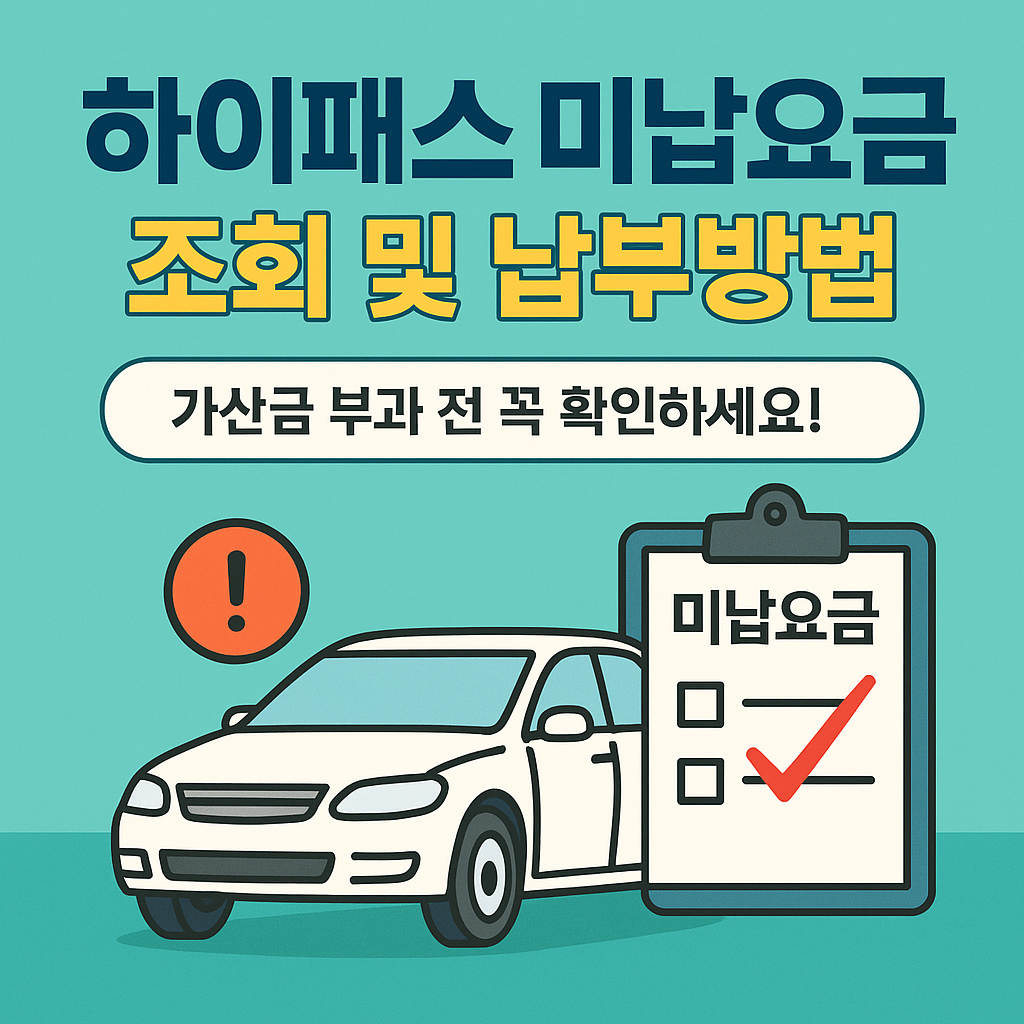 하이패스 미납요금 조회 및 납부방법 총정리