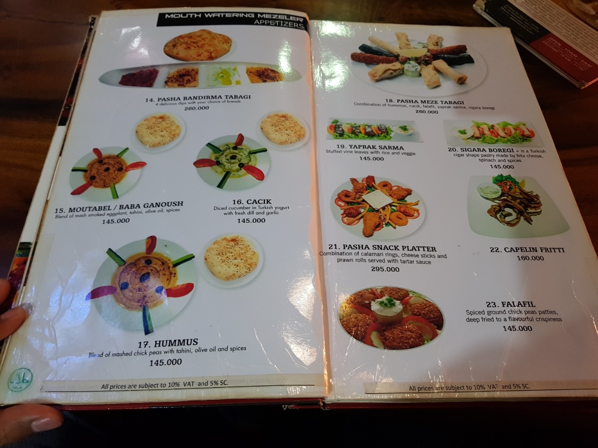 호치민 1군 터키쉬 레스토랑 Pasha Restaurant 메뉴(2)