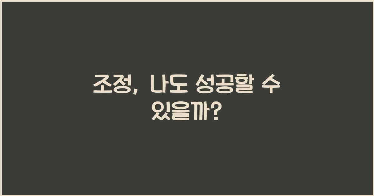 조정
