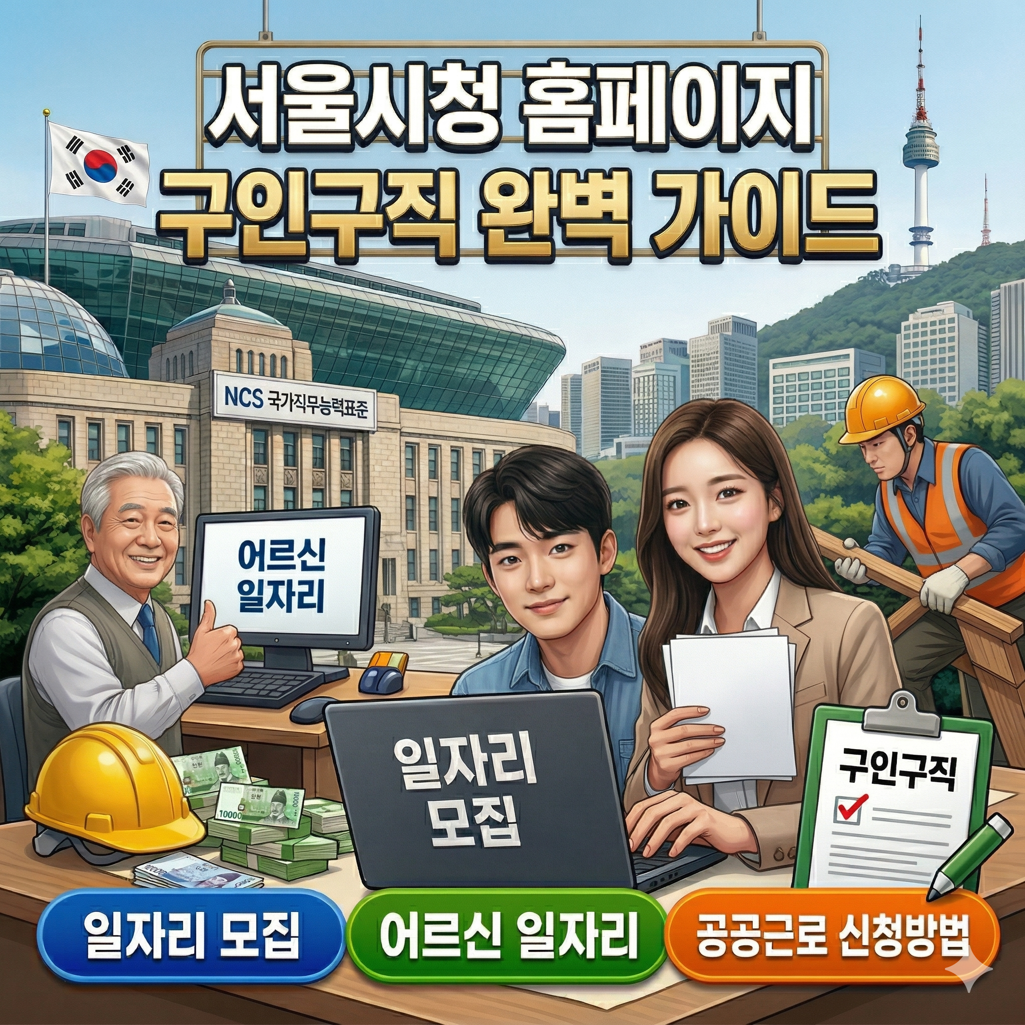 [2026] 서울시청 홈페이지 구인구직 완벽 가이드 일자리포털&middot;어르신&middot;공공근로 신청방법 총정리
