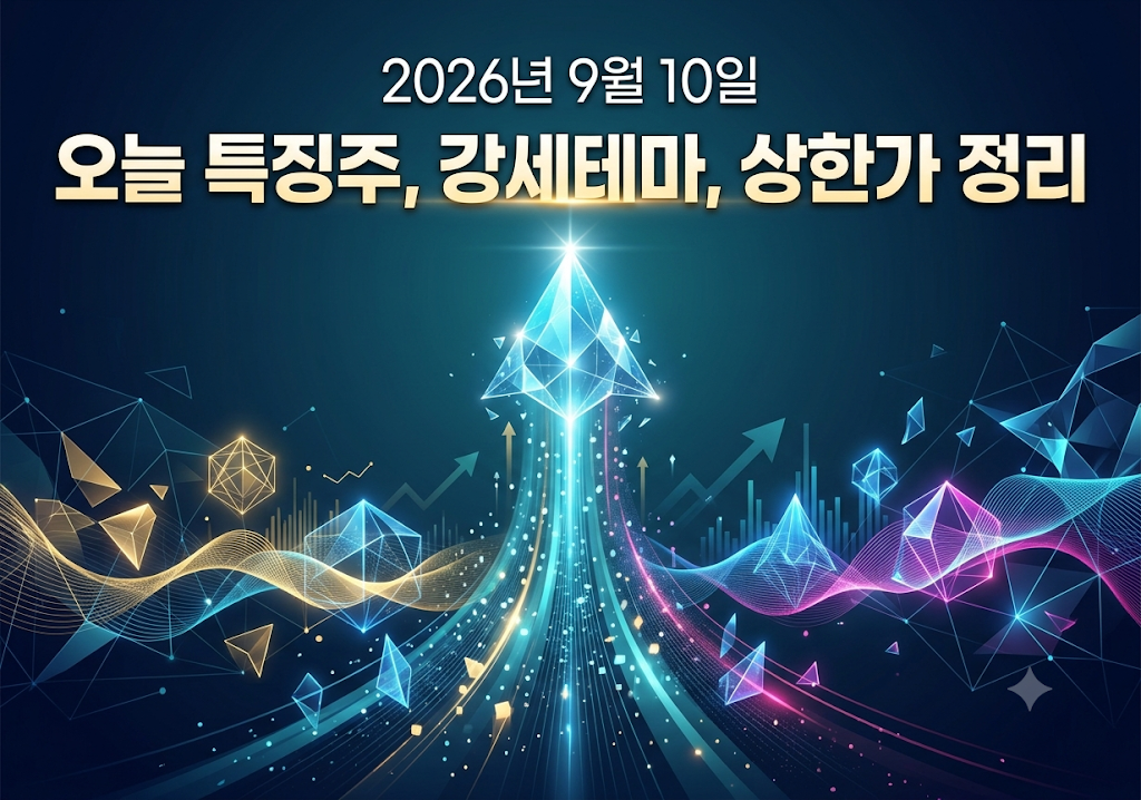 2026년 9월 10일 오늘 특징주, 강세테마, 상한가 정리하기 썸네일