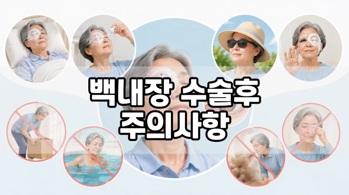 백내장 수술후 주의사항