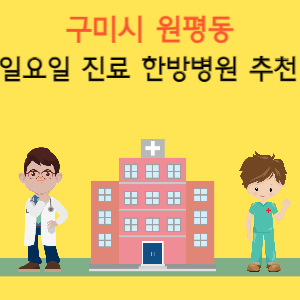 구미시 원평동 일요일 진료 한방병원 추천