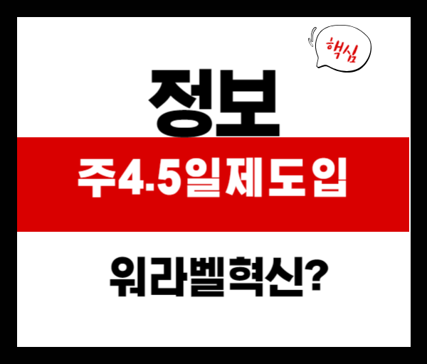 주 4.5일제 도입 확산! 한국형 워라밸 혁신의 가능성은?
