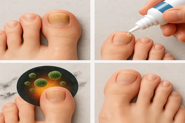 발톱 무좀약 꾸준한 사용 모습