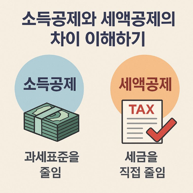 소득공제와 세액공제 차이 포스터