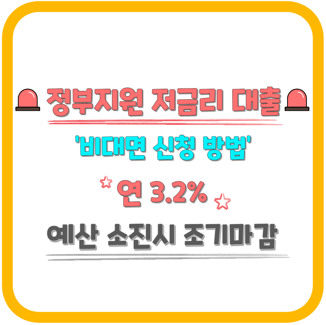 정부지원 저금리 대출(채무통합 비대면 신청방법)