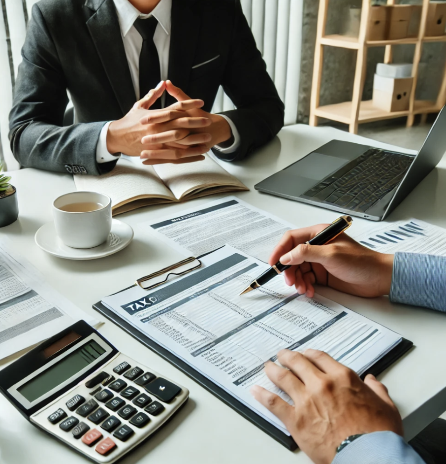 세금 환급에 대해 상담하는 장면