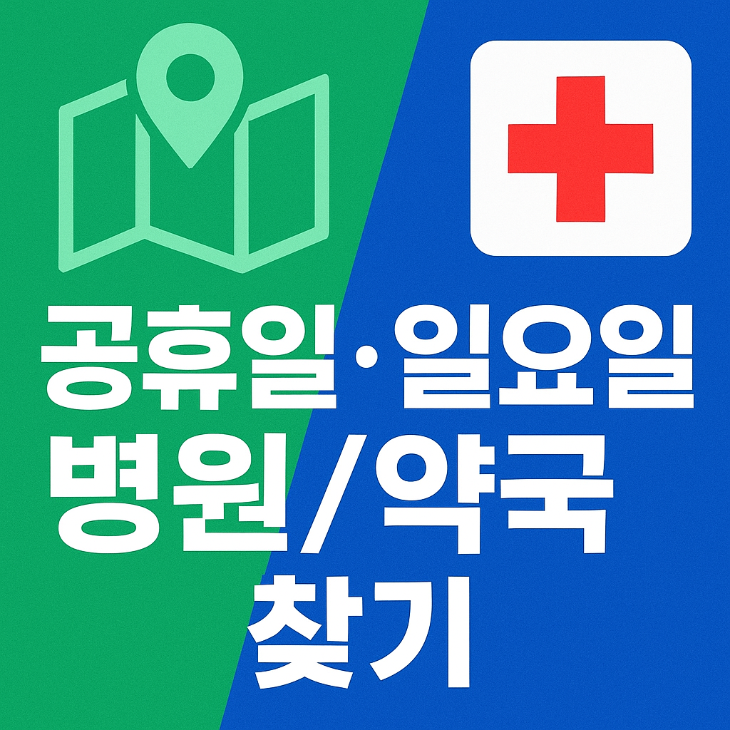 공휴일 병원 약국 찾기