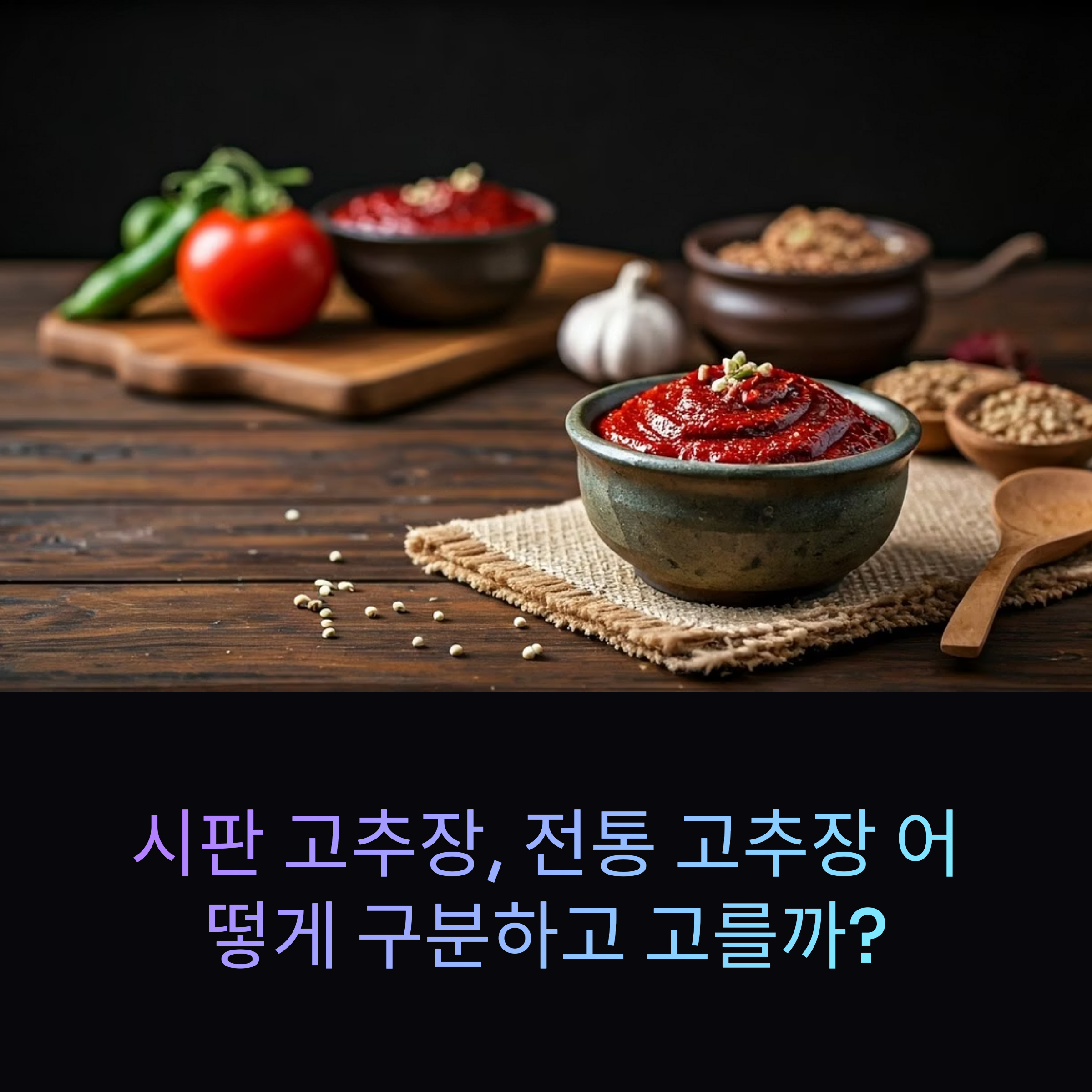 시판 고추장, 전통 고추장 어떻게 구분하고 고를까?
