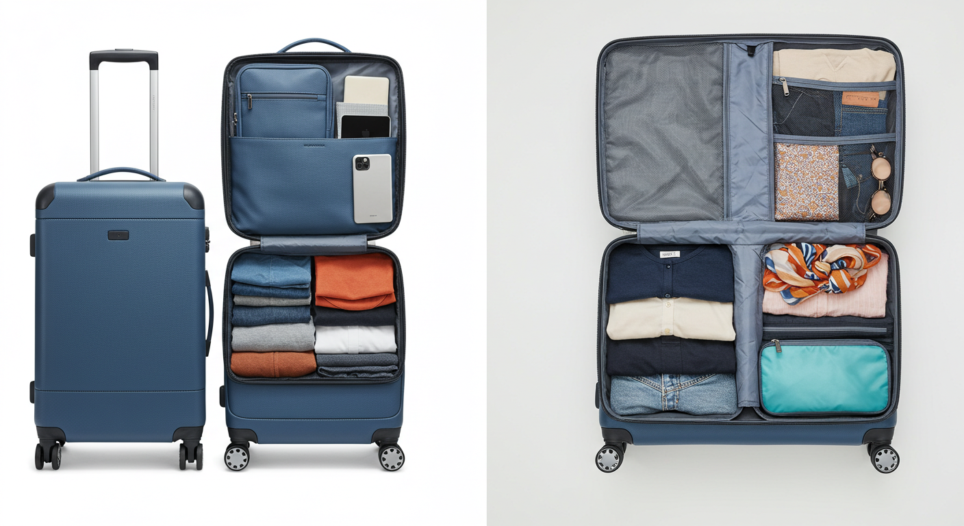 남녀 여행 짐싸기 비교