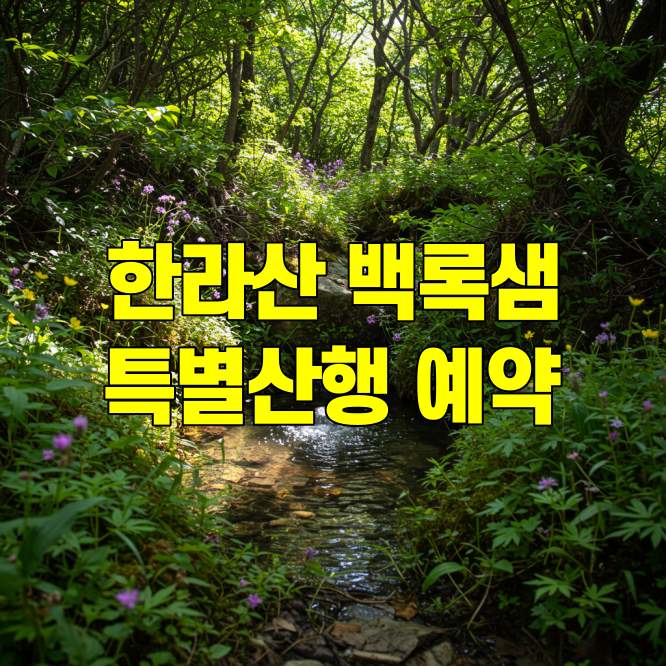 한라산 백록샘 특별산행 사전예약 안내