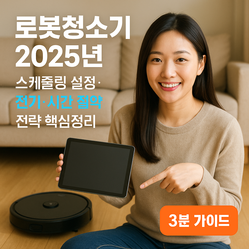 로봇청소기 2025년 스케줄링 설정·전기·시간 절약 전략 핵심정리