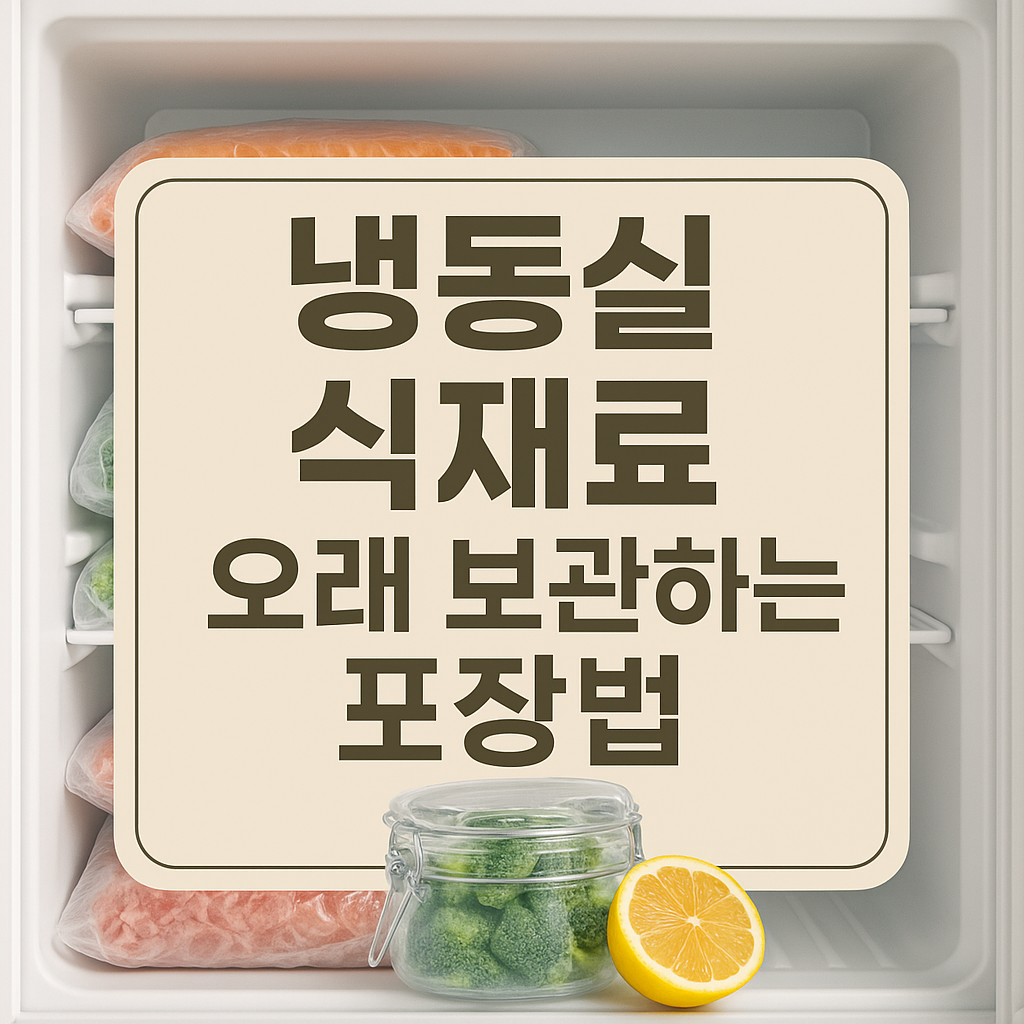 냉동실 식재료 오래 보관하는 포장법
