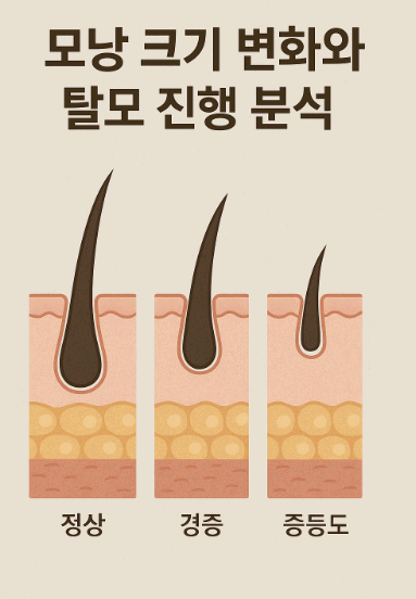 모낭 크기 변화와 탈모 진행 분석