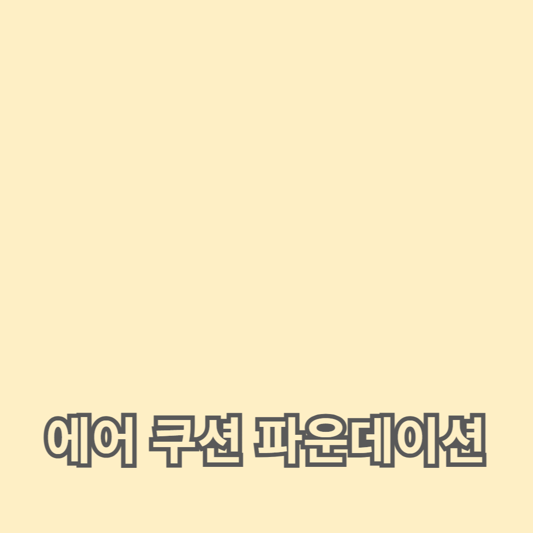 에어 쿠션 파운데이션 - 간편한 사용과 자연스러운 커버를 위한 완벽한 선택