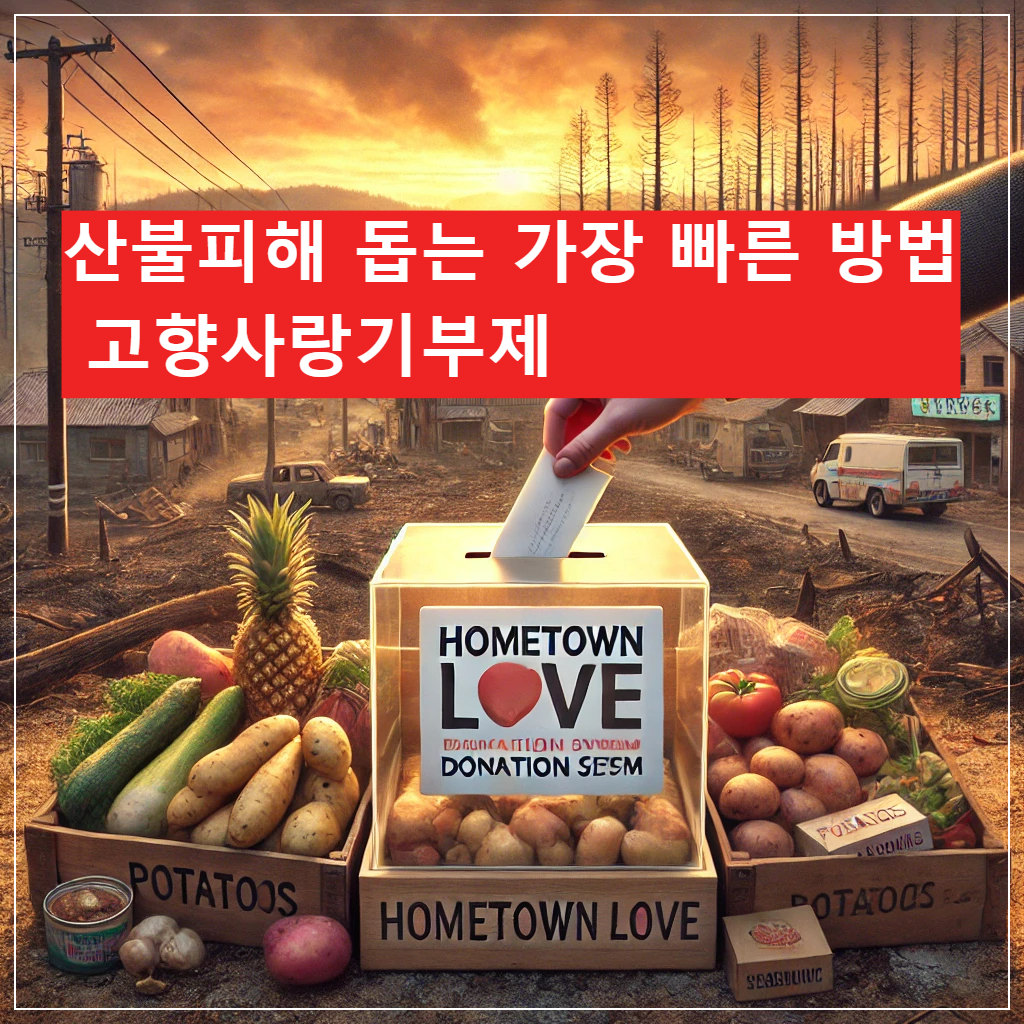 산불피해 -돕는- 가장 빠른 방법- 고향사랑기부제