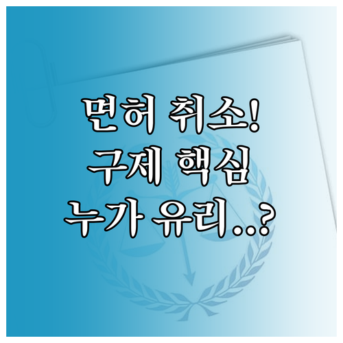 면허 취소 구제 행정심판 이의신청 누..