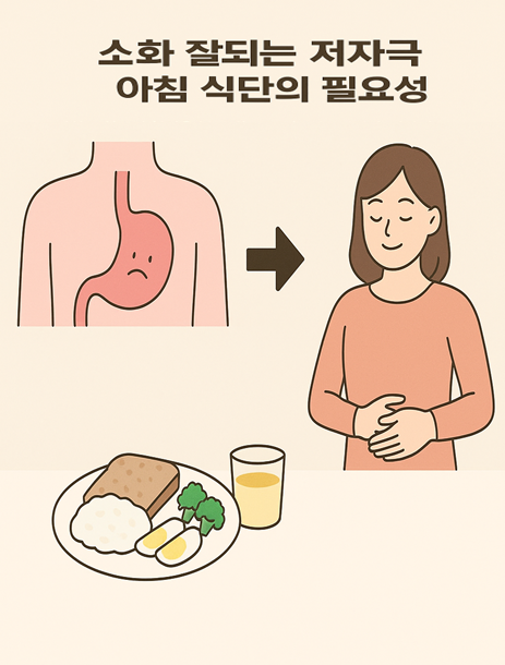 소화 잘되는 저자극 아침 식단 레시피