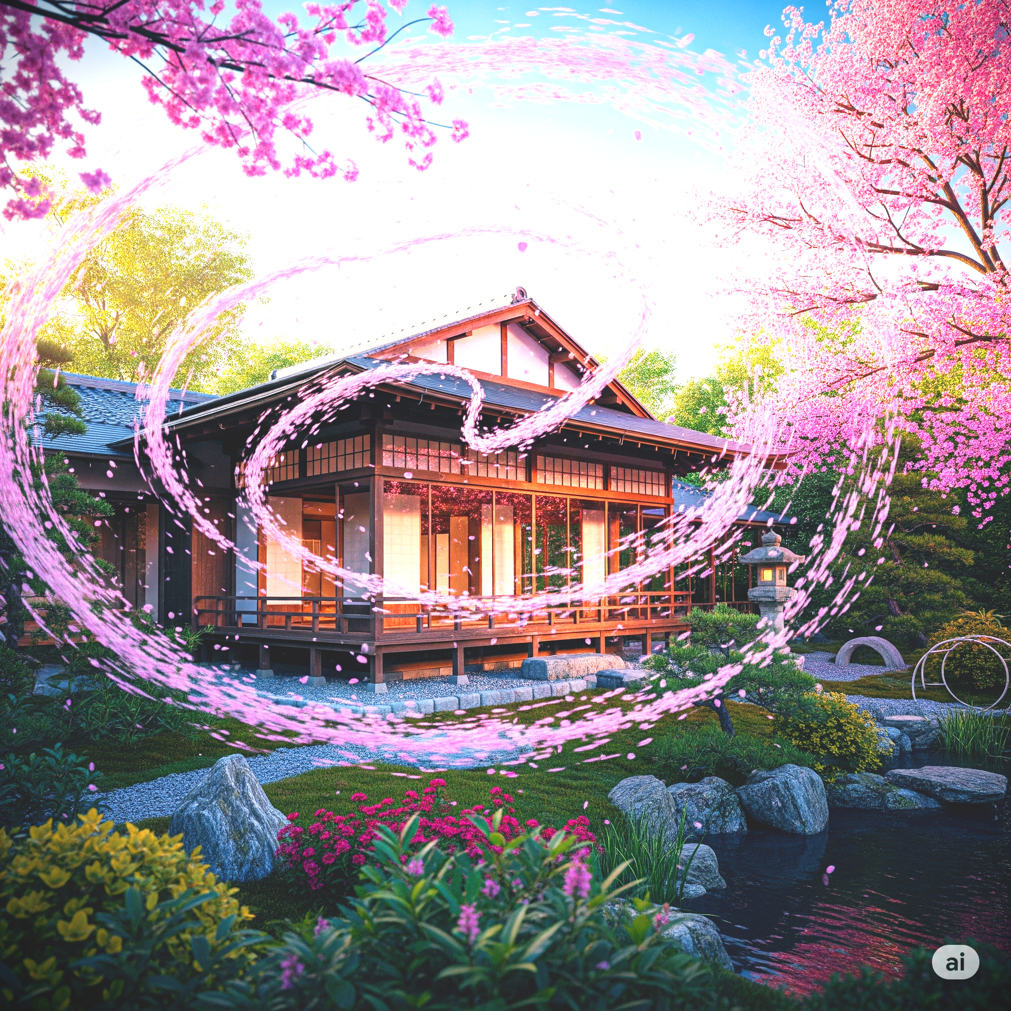 회오리 꽃바람이 부는 정원