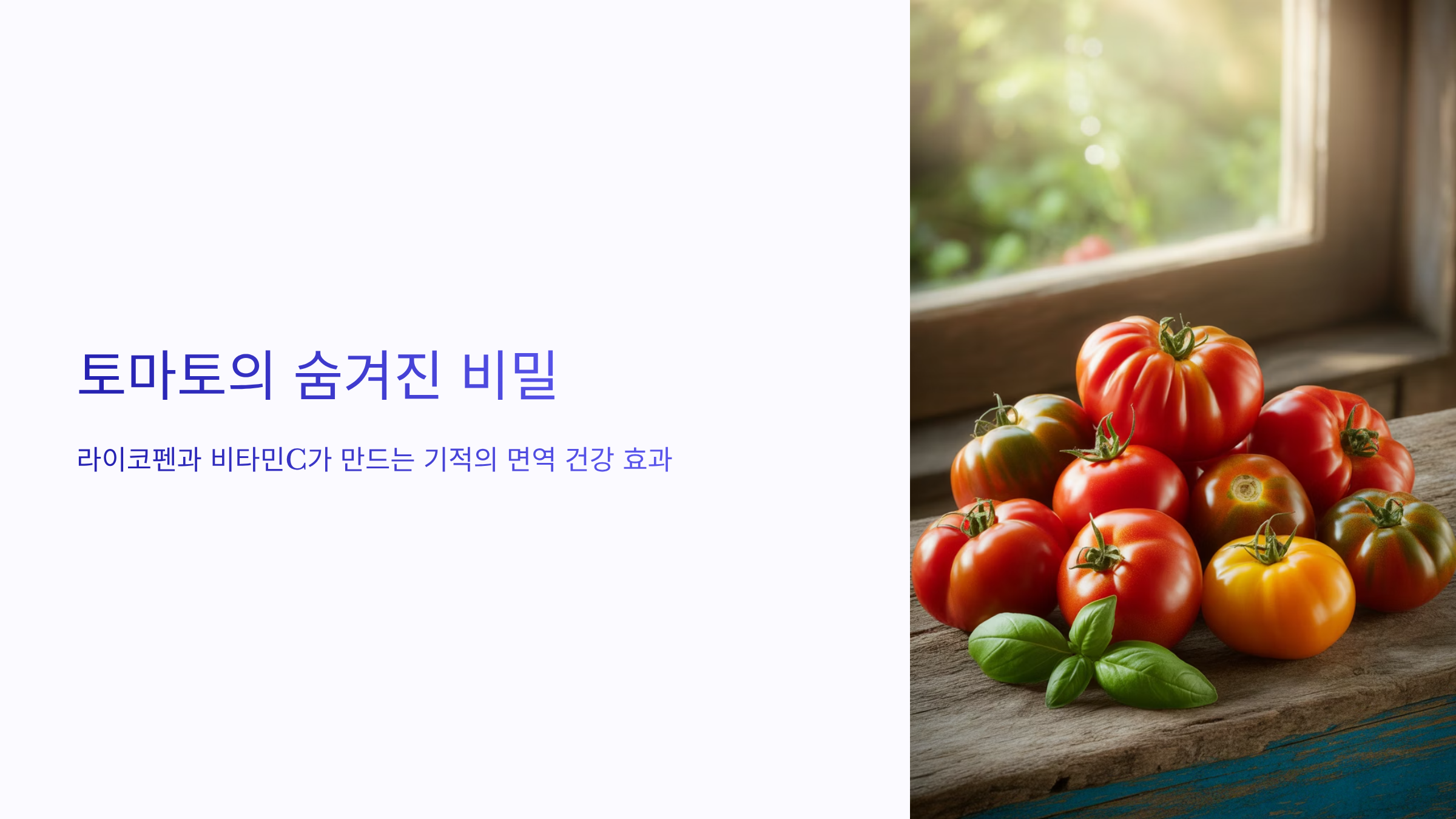 라이코펜과 비타민C가 만드는 기적의 면역 건강 효과