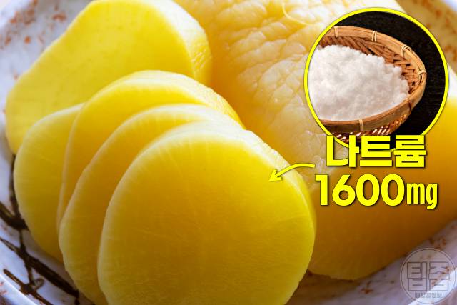 나트륨 과다섭취 혈압 나트륨많은음식 단무지