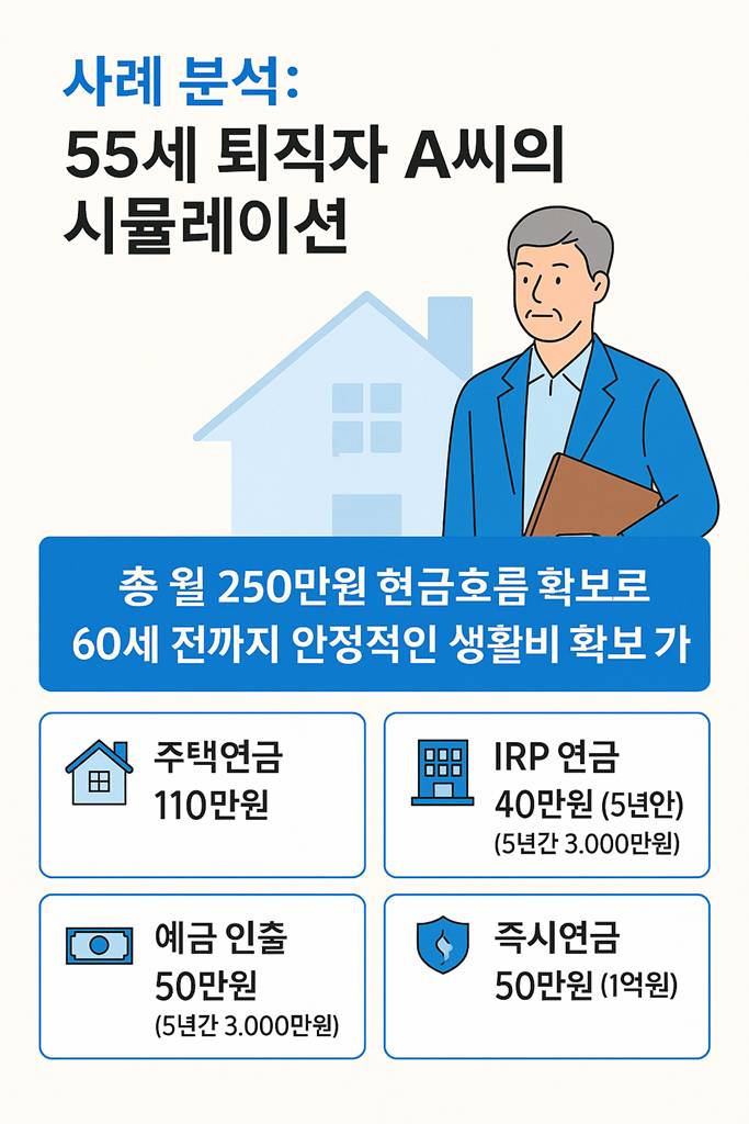 55세-퇴직자-A씨-현금흐름-시뮬레이션