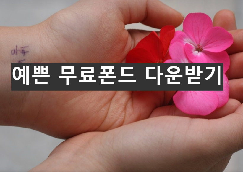서울남산체 서울한강체 깔끔한 무료폰트 다운받기