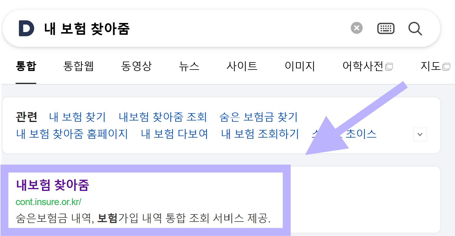 내 보험 다보여