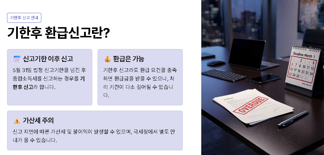 종합소득세 기한후 신고 환급일 환급조회방법