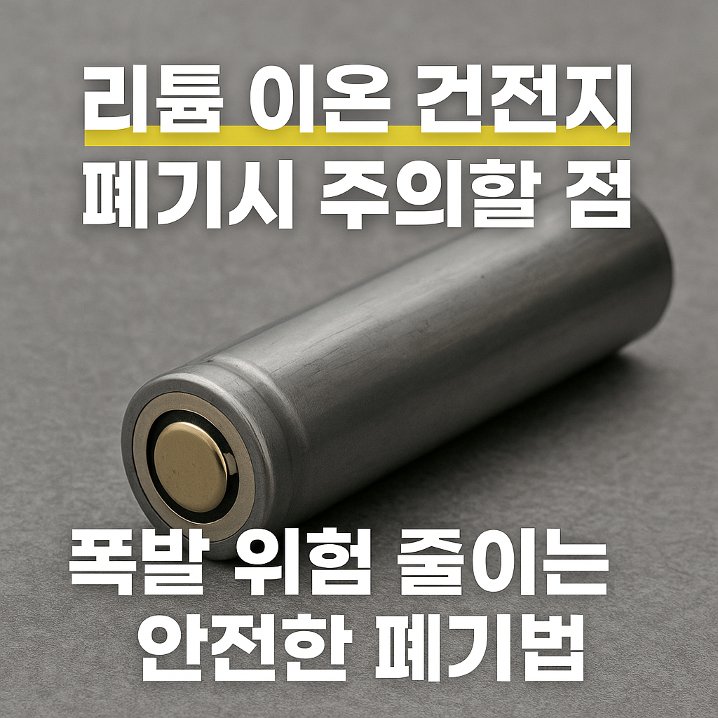 리튬 이온 건전지 폐기시 주의할 점