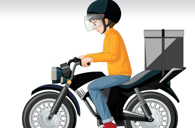 배달하는 장면 일러스트