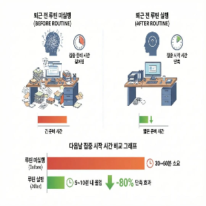 퇴근 전 30분 정리 루틴으로 내일 성과를 준비하는 법 알려 드립니다.