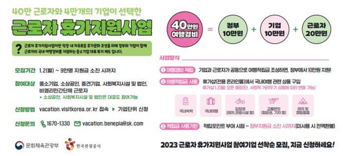 근로자 휴가지원사업&amp;#44; 휴가비 지원 총정리