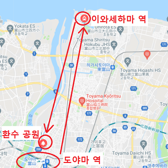 주부 여행 도야마 시내 일정