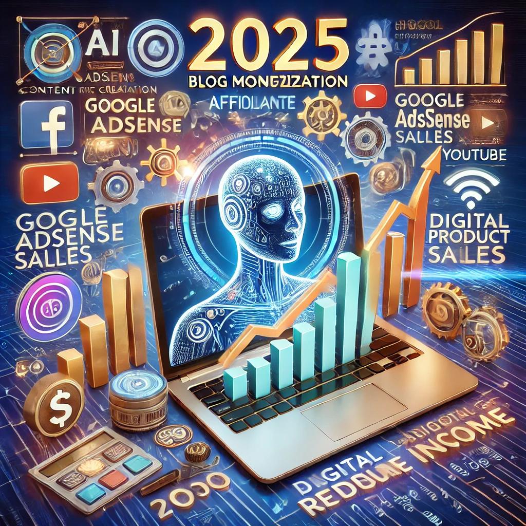 AI가 블로그 수익 그래프를 우상향으로 만드는 모습의 사진